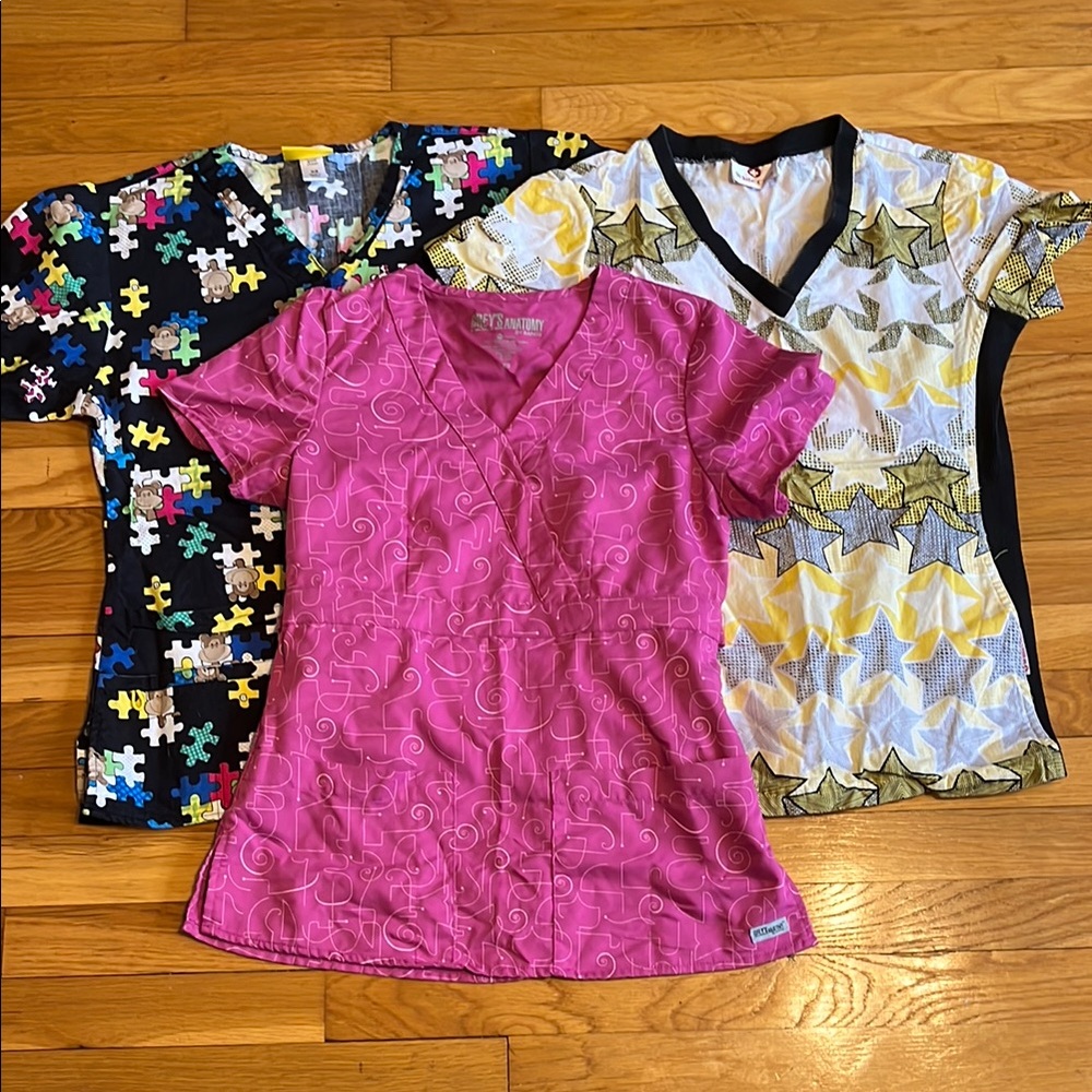 Colorful Scrub Tops Set